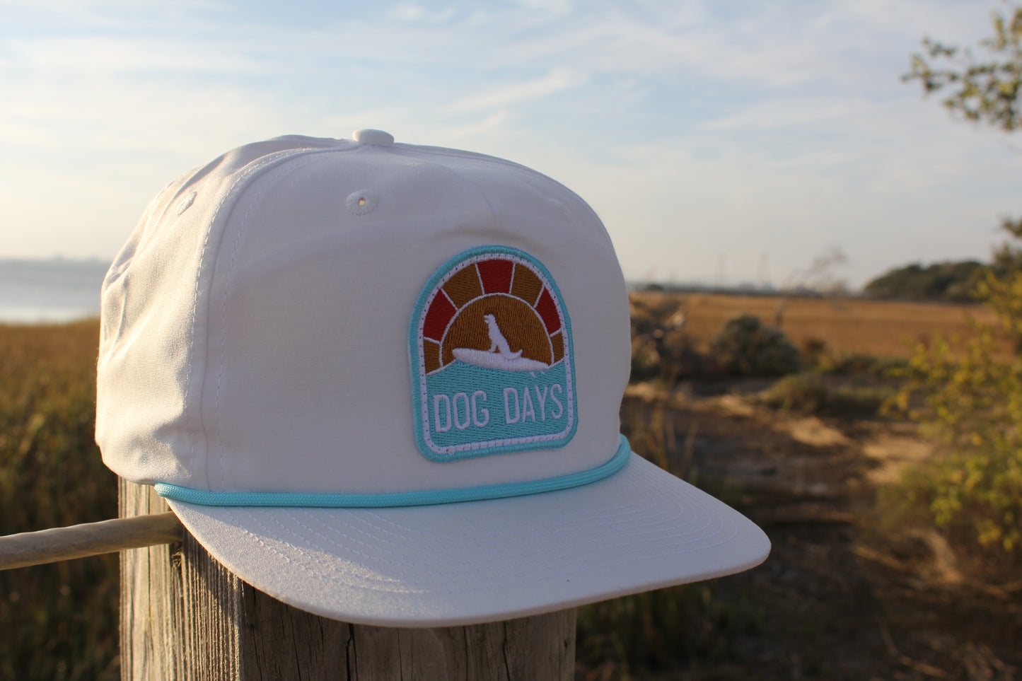 White dog days hat